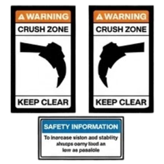 Wheeled Loader Safety Sticker Pack