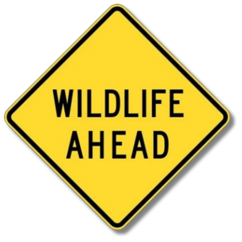Wildlife Ahead Sign Class 1 Reflective 600 x 600mm